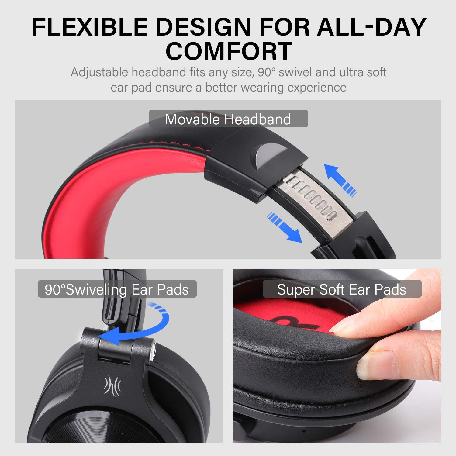 A70 Bluetooth- und kabelgebundene Kopfhörer Super kostengünstig（Rot)